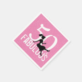 50 und fein rosa Custom Serviette (Ecke)