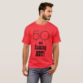 50 und Flammen HEISSER cooler 50. T-Shirt (Vorne ganz)