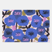 50 und Furnierpapier Flachblatt-Set von 3 Geschenkpapier Set (Vorderseite 3)