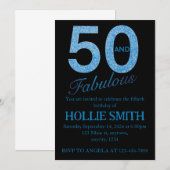 50 und großartige Einladung zum Geburtstag (Vorne/Hinten)