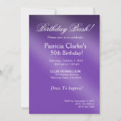 50 und heftige bezaubernde funkelnd Zebra-Bombe Einladung (Rückseite)