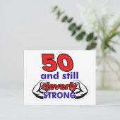 50 und immer noch clever stark postkarte (Stehend Vorderseite)
