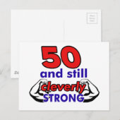 50 und immer noch clever stark postkarte (Vorne/Hinten)
