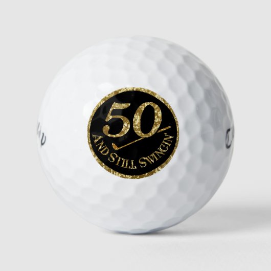 50 und immer noch schwingen' golfball (Vorderseite)