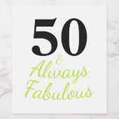 50 und immer vornehm weinetikett (Einzelnes Label)