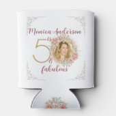 50 und Name des fabelhaften Fotos Wasserfarbe Dosenkühler (Rückseite)