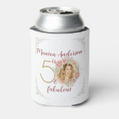 50 und Name des fabelhaften Fotos Wasserfarbe Dosenkühler (Kanne Rückseite)