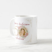 50 und Name des fabelhaften Fotos Wasserfarbe Kaffeetasse (Vorderseite Links)