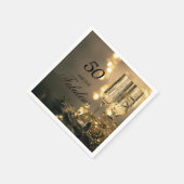 50 und noch fabelhaft elegante Black Gold Geburtst Serviette (Ecke)