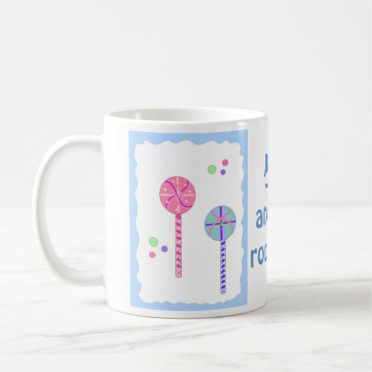 50 Und noch Rockin' It - Lollipops Kaffeetasse (Links)