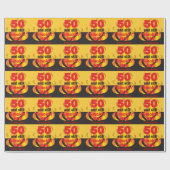 50 und noch Smokin heißer | 50. Geburtstag Geschenkpapier (Flach)