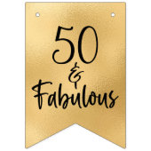 50 und prächtige Goldjagdflaggen Wimpelkette (Zweite Fahne)