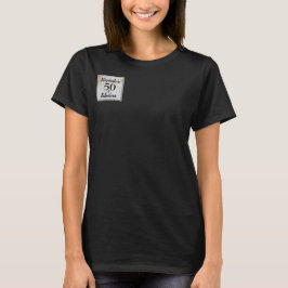 50 und prächtiger Goldmarmor mit schwarzem Text T-Shirt
