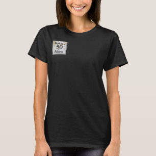 50 und prächtiger Goldmarmor mit schwarzem Text T-Shirt