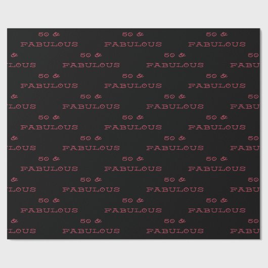 50 und toller Geburtstag Geschenkpapier (Flach)