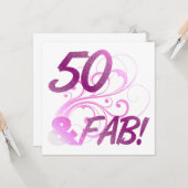 50 und toller Geburtstag Karte (Vorderseite/Rückseite Beispiel)