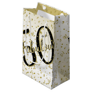 50 und toller Geburtstagsparty Black/Gold Spaß Kleine Geschenktüte