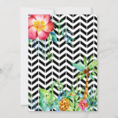 50 und tropische Party Einladung (Rückseite)