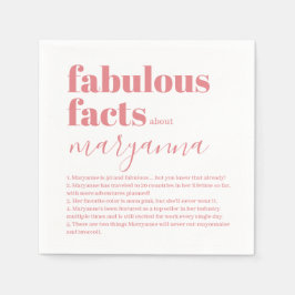 50 und viel Spaß Fact Pink Birthday Napkins Serviette