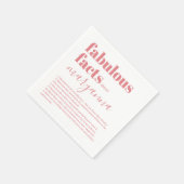 50 und viel Spaß Fact Pink Birthday Napkins Serviette (Ecke)
