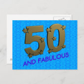 50 und vorzüglich postkarte (Vorne/Hinten)