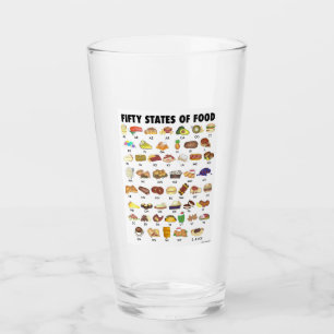 50 United Staaten of Food USA Travel Feinschmecker Glas