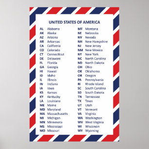 50 USA-Poster Poster