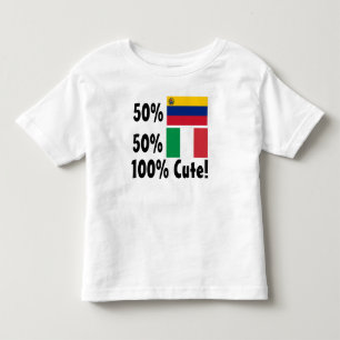 50% Venezuela 50% Italiener 100% Niedlich Kleinkind T-shirt