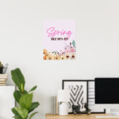 50% Verkaufszeichen, Frühlingsverkauf Werbeaktion, Poster (Heimbüro)