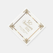 50. Vintages Goldjubiläumsdesign Serviette (Ecke)