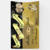 50. Wedding glückliche Jahrestags-Fahne Banner (Vertikal)
