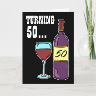 50 Wein 50. Geburtstag Karte