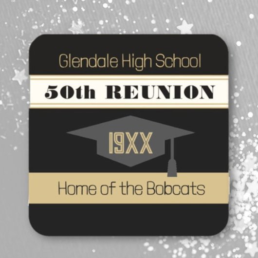 50. Wiedersehen! Wiedersehen Rechteckiger Pappuntersetzer