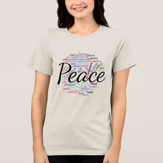50 Worte für Frieden - KulshanPeace Tri-Blend Shirt (Vorderseite)