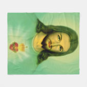 50"x60" Heiliges Herz von Jesus Fleece Blanket (Vorderseite (Horizontal))