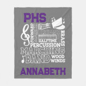 50"x60" School Band Stadion Fleece Blanket (Vorderseite)