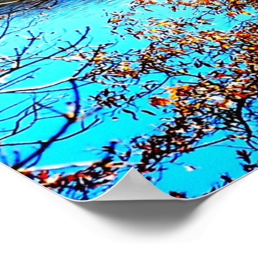 50 X 27 LAKE JUNALUSKA PREMIUM LEINWAND GLOSS POST POSTER (Ecke)