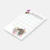 50 x BINGO Spielblätter für Baby Igel Post-it Klebezettel (angewinkelt)