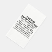 50 x Custom 3-lagige GRILLEN Paper Guest Handtüche Serviette (Ecke)