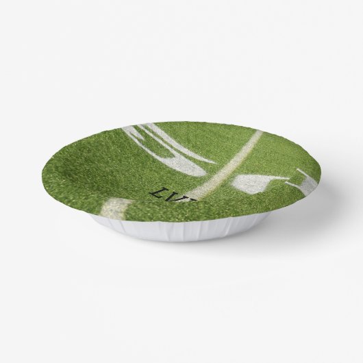 50 Yard Line Green Football Field Pappteller (Gewinkelt)