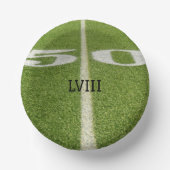 50 Yard Line Green Football Field Pappteller (Vorderseite)