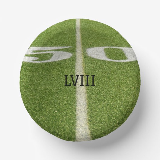 50 Yard Line Green Football Field Pappteller (Vorderseite)