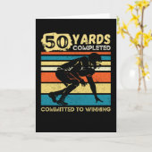 50 Yards Fußball Geburtstag abgeschlossen Karte (Gelbe Blume)