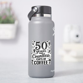 50 Years and Countless Cups of Coffee  Aufkleber