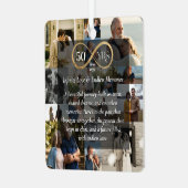 50 Years Anniversary Infinity Photo Collage Gift Ornament Aus Metall (Vorderseite links)