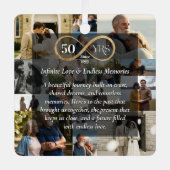 50 Years Anniversary Infinity Photo Collage Gift Ornament Aus Metall (Vorderseite)