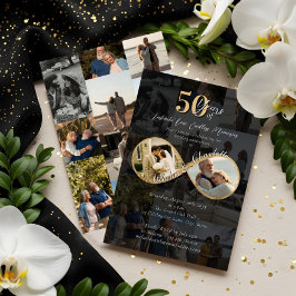 50 Years Love Infinity Photo Collage Anniversary Einladung