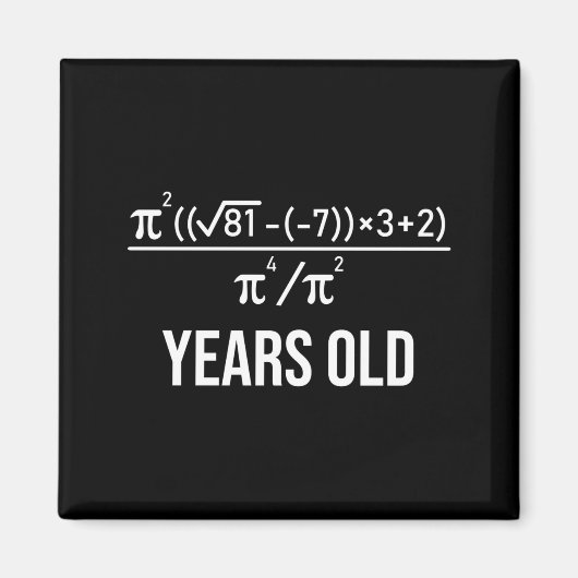 50 Years Old Equation Funny 50th Birthday Math Magnet (Vorne)