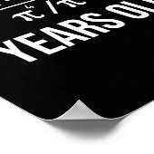 50 Years Old Equation Funny 50th Birthday Math  Poster (Ecke)