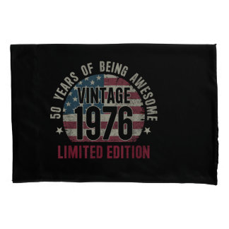 50 Years Old Vintage 1976 50th Birthday Limited Ed Kissenbezug